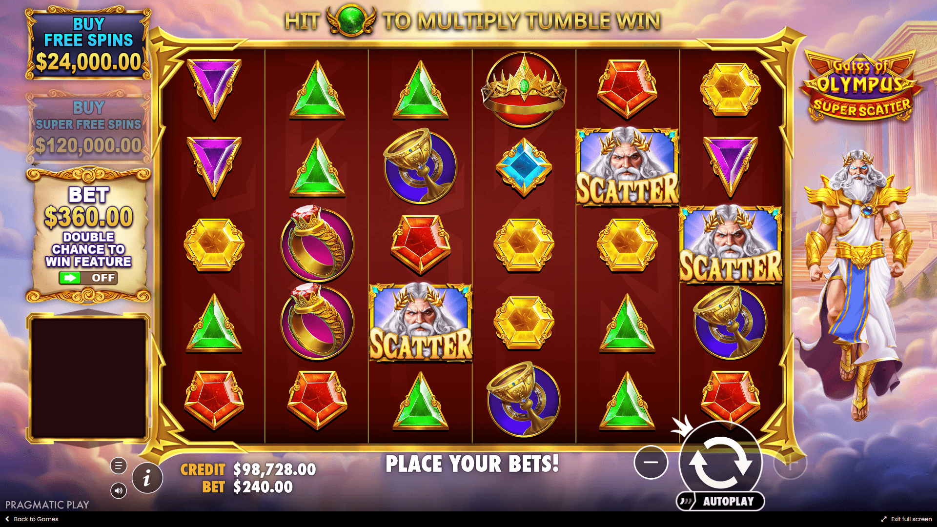 Gates Of Olympus Super Scatter Logo