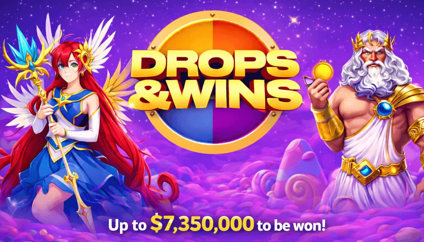 Roobet Drops & Wins promotion with fantasy characters and up to $7.35M in prizes