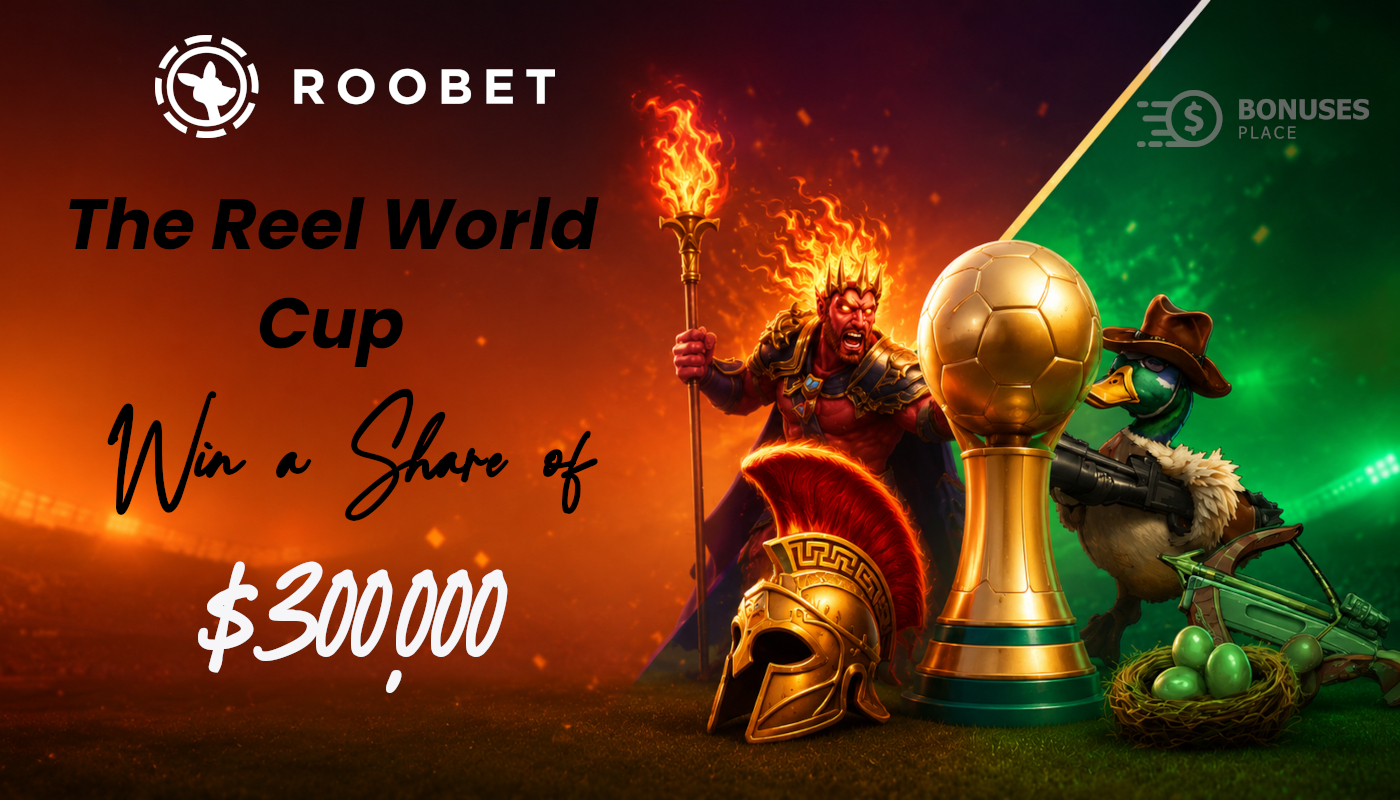 Roobet Reel World Cup bonus with $300,000 casino tournament prize pool and seven-round event