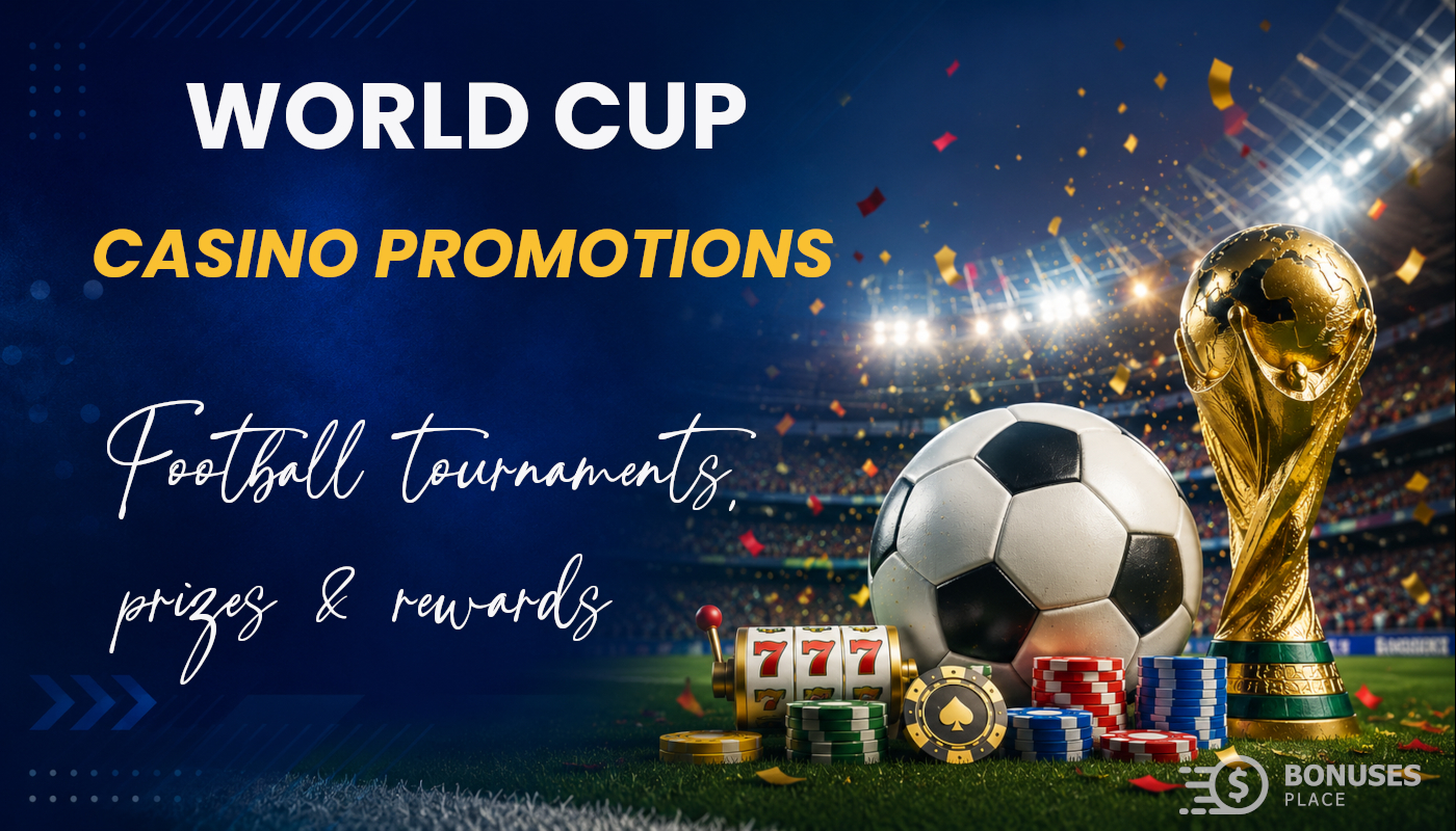 World Cup casino promotions featuring football-themed tournaments, leaderboards, prize pools and casino rewards