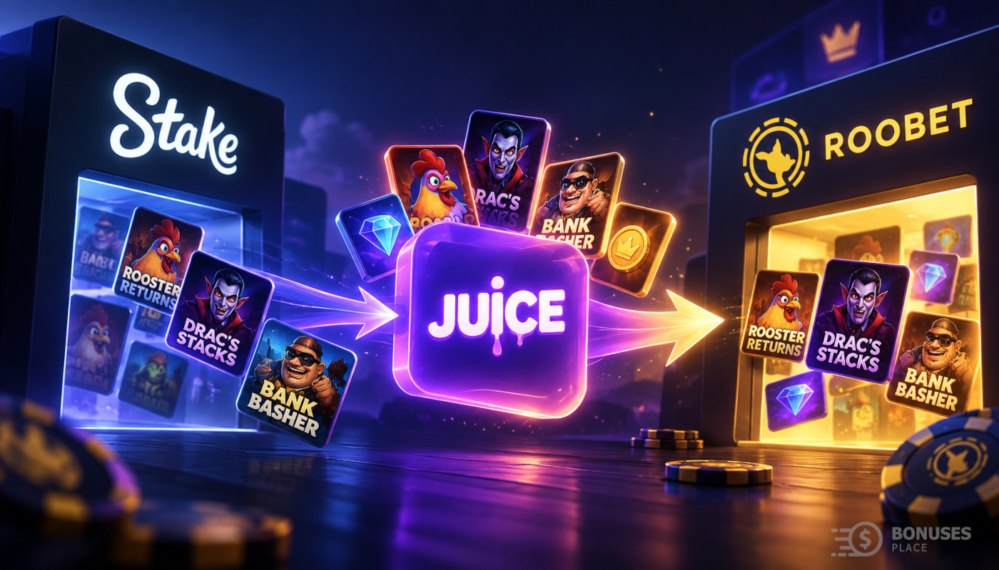 Roobet Juice launch bringing former Stake-exclusive games including Drac’s Stacks, Rooster Returns and Bank Basher