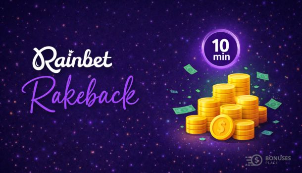 Rainbet rakeback claim every 10 minutes with cashback coins
