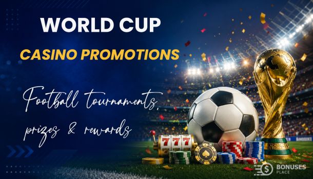 World Cup casino promotions featuring football-themed tournaments, leaderboards, prize pools and casino rewards