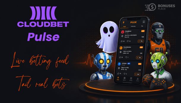 Cloudbet Pulse live betting feed with tail bets, player leaderboards, AI bots and World Cup 2026 sportsbook features
