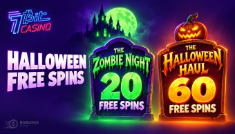 7Bit Casino Halloween offers: 20 free spins for The Zombie Night and 60 free spins for The Halloween Haul.