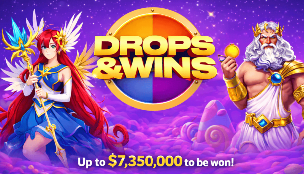 Roobet Drops & Wins promotion with fantasy characters and up to $7.35M in prizes